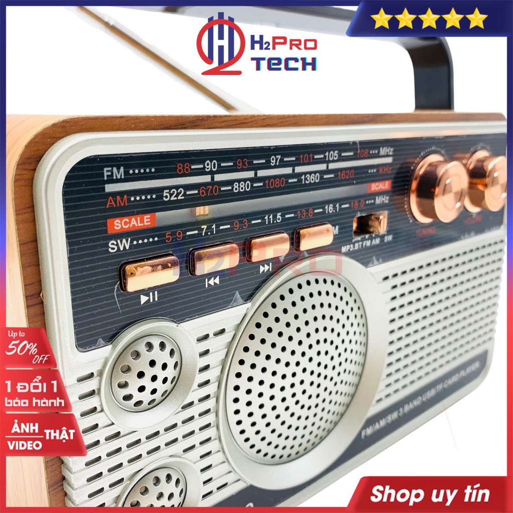Đài nghe nhạc Hairun HR-506BT đa dạng tính năng và kết nối thuận tiện